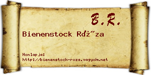 Bienenstock Róza névjegykártya